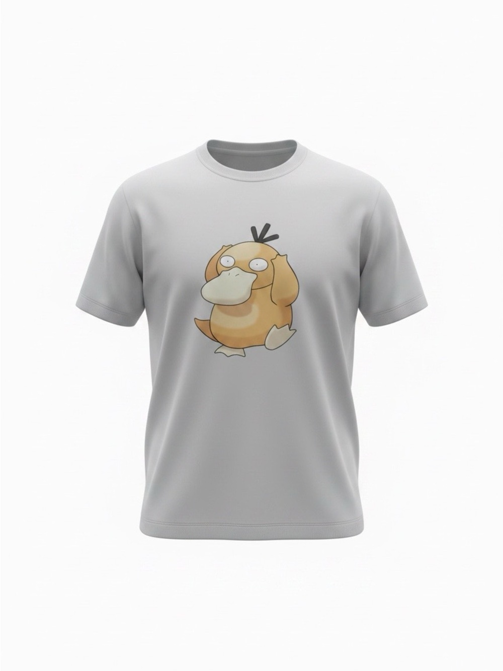 Gray T-Shirt with Psyduck Graphic